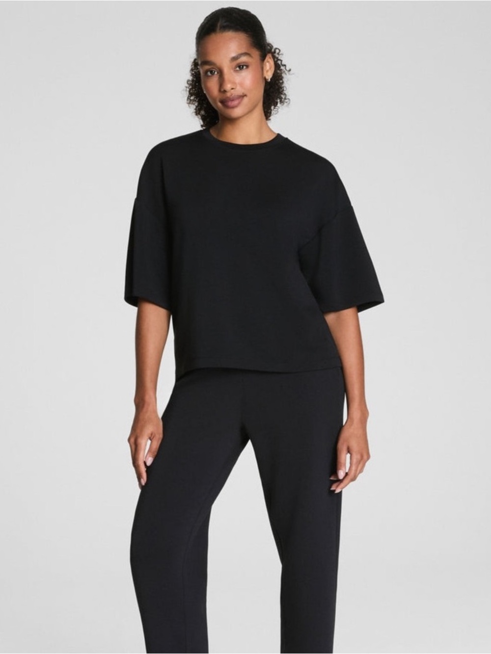 Spanx airessentials relaxed tee in very black